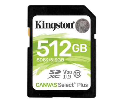 Karta pamięci KINGSTON SD Canvas Select Plus 512GB, 100/85 MB/s